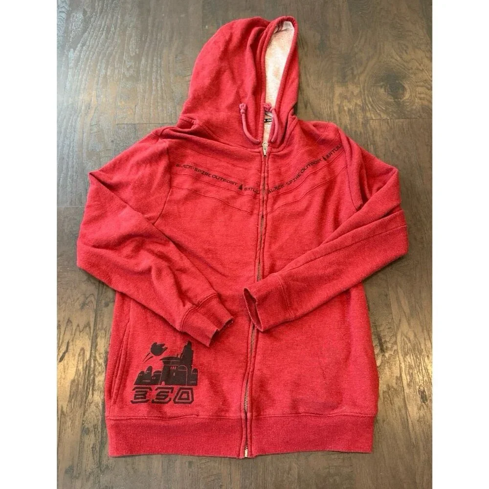 Star‎ Wars Galaxy's Edge Hoodie Adult Small Black Spire Full Zip Disney